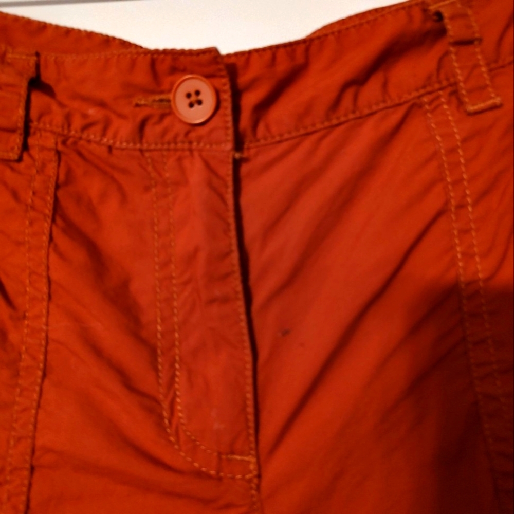 🍂 Fabulous Loft Rich Sienna Burnt Orange Ankle Active Wear Cargo Pants - 10 - Picture 12 of 14